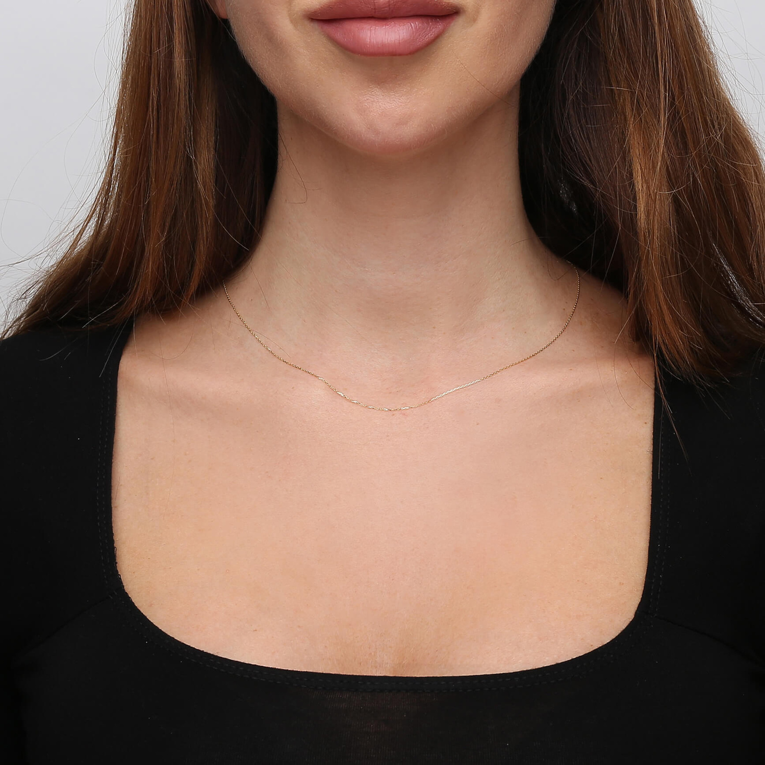 Złoty łańcuszek 585 Ankier 0,7 mm długość 40 cm