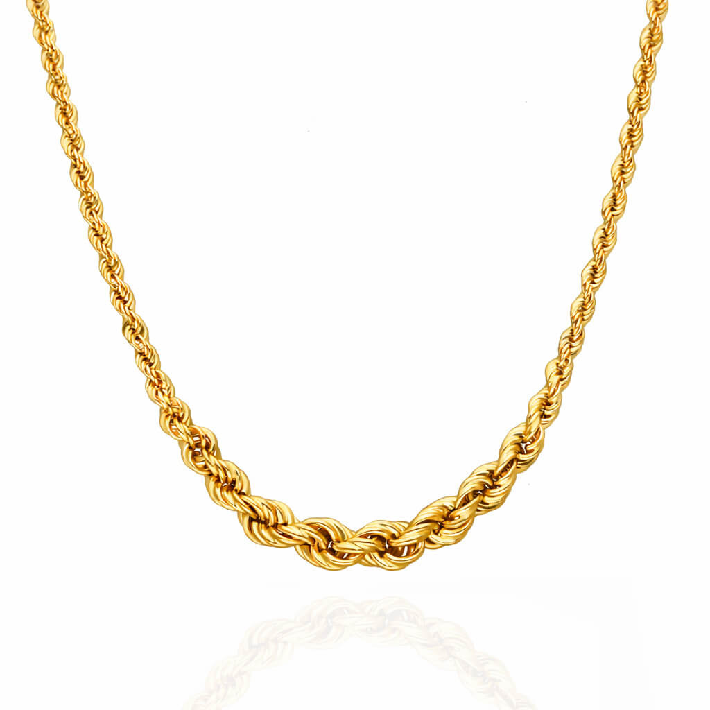 Złoty łańcuszek korda 585 kolia kordel 45 cm szerokość 5 mm