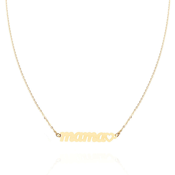 Naszyjnik złoty choker 585 mama z sercem dla mamy 38-40 cm