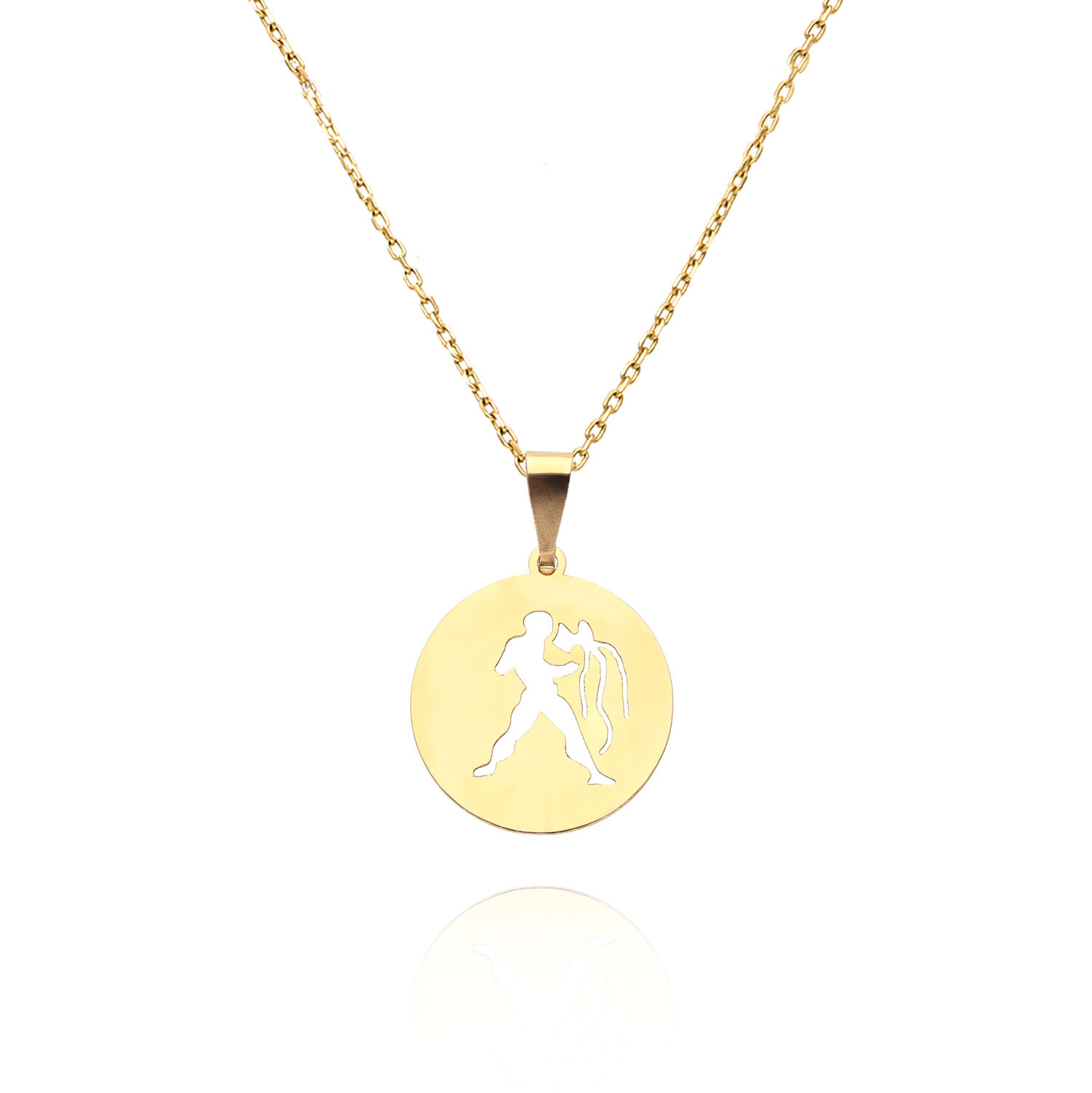 Złota zawieszka wisiorek 585 znak zodiaku WODNIK wysokość 2,5 cm