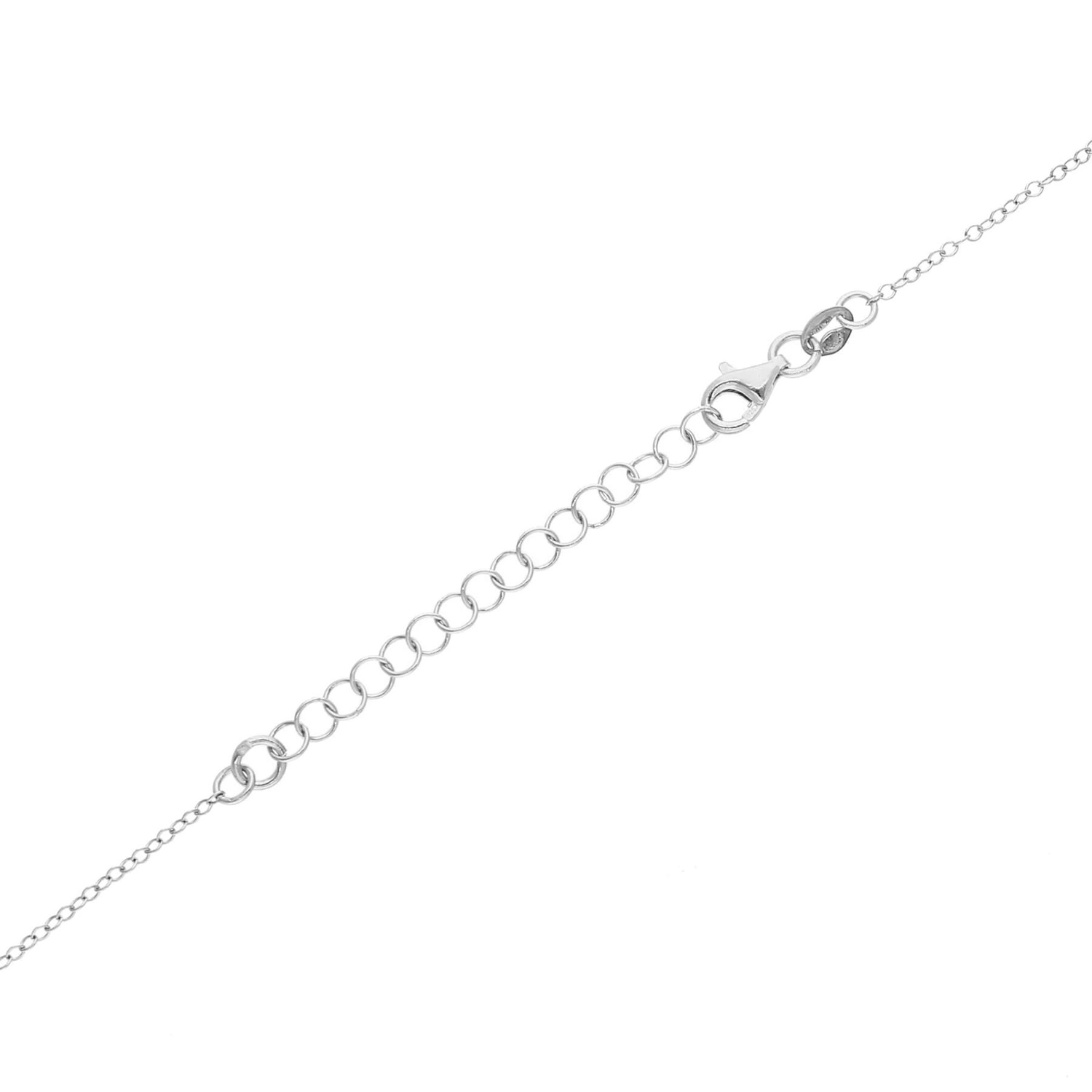 Srebrny naszyjnik 925 ażurowe serce 40-45 cm