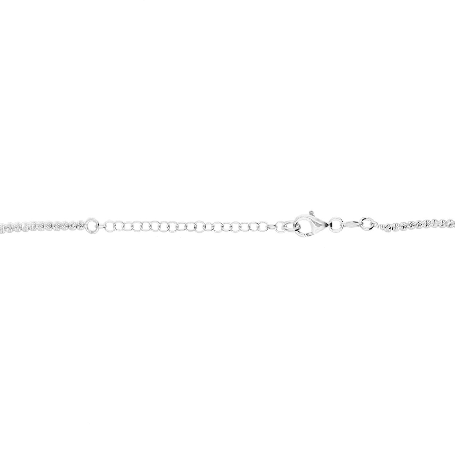 Srebrny naszyjnik 925 kuleczki fasetowane długość 42-45 cm