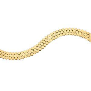 Złota bransoletka 585 kółeczka siatka żmijka szeroka 10 mm ruchoma 20 cm