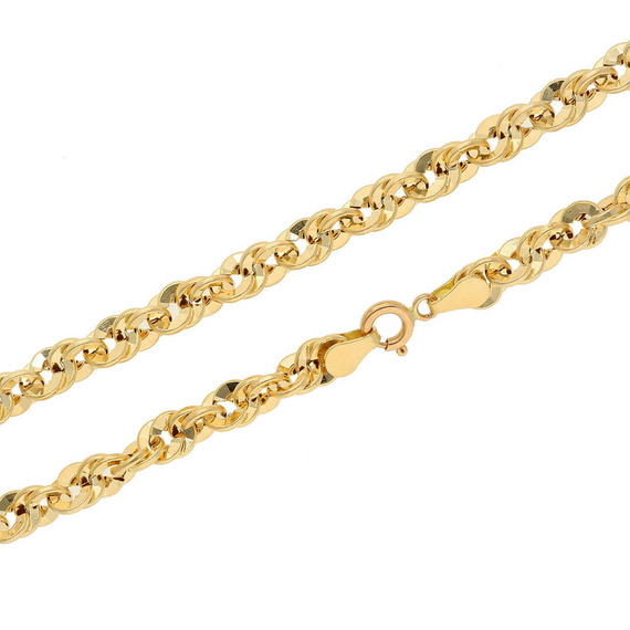 Złoty łańcuszek 585 splot irydia 5,5 mm długość 50 cm