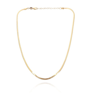 Naszyjnik złoty taśma wąska żmijka 585 gładka 2,5 mm długość 36-40 cm Choker