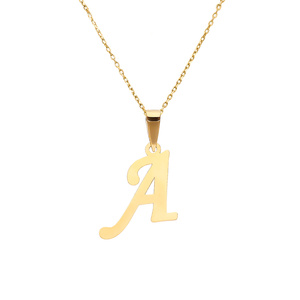 Złota zawieszka wisiorek 585 literka pochyła A