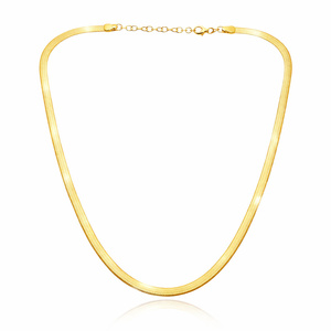 Naszyjnik złoty taśma żmijka 585 gładka 4 mm długość 45 - 48 cm 