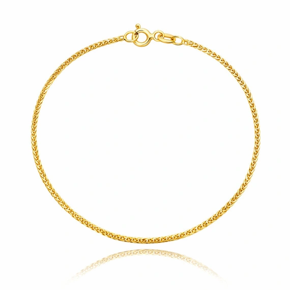 Złota bransoletka 585 Lisi Ogon 1,3 mm długość 19 cm