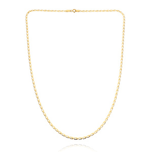 Złoty łańcuszek kawa 585 ogniwa blaszki 50 cm