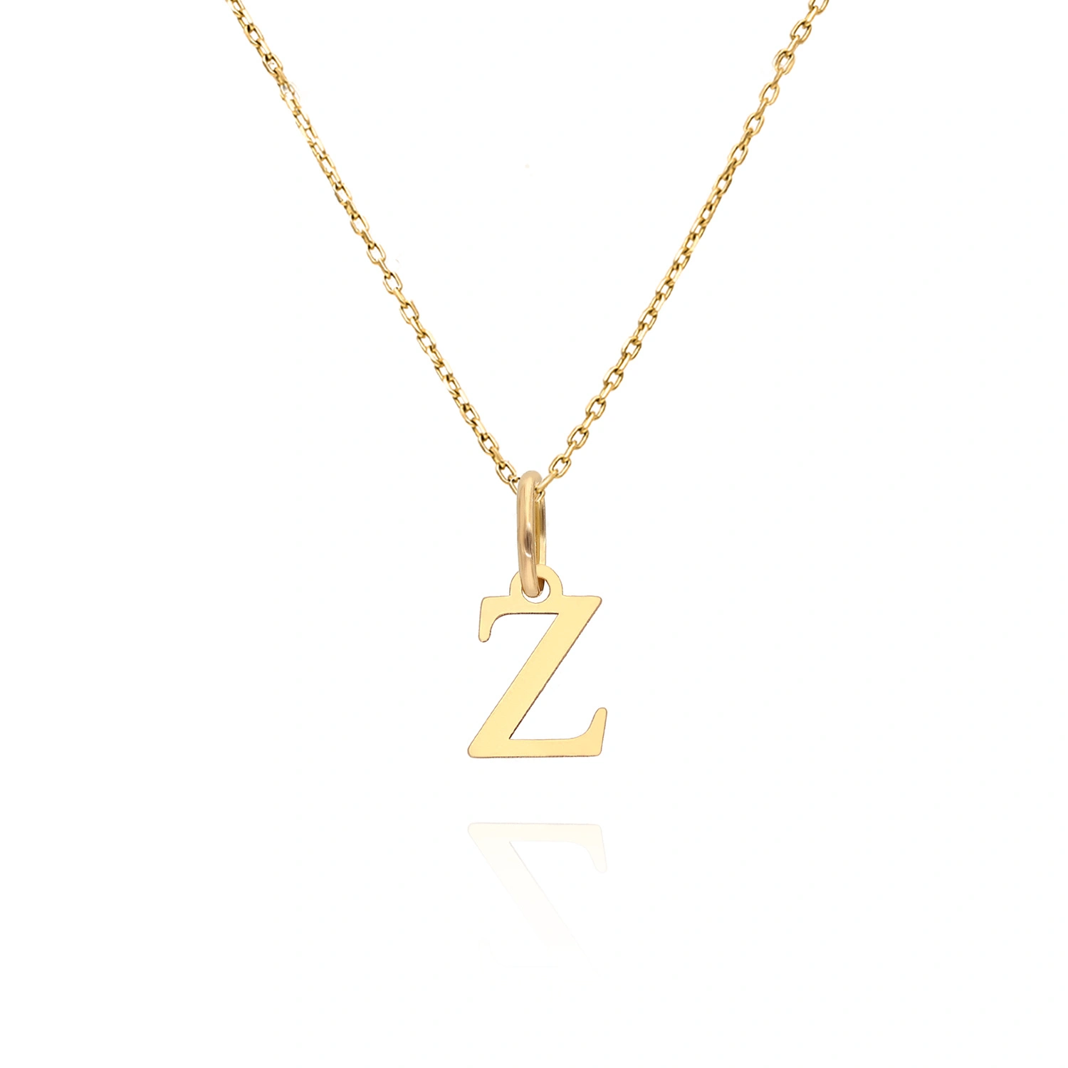 Złota zawieszka wisiorek 585 prosta mała literka Z wysokość 1 cm