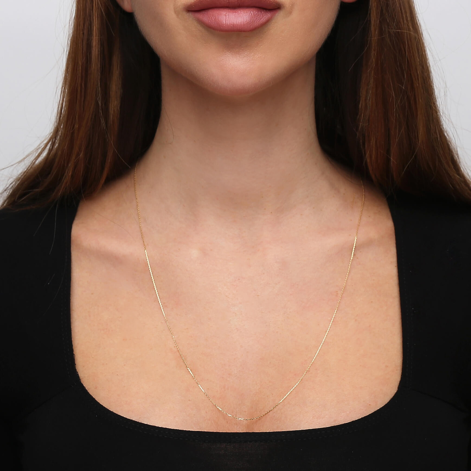 Złoty łańcuszek 585 Ankier 0,7 mm długość 60 cm