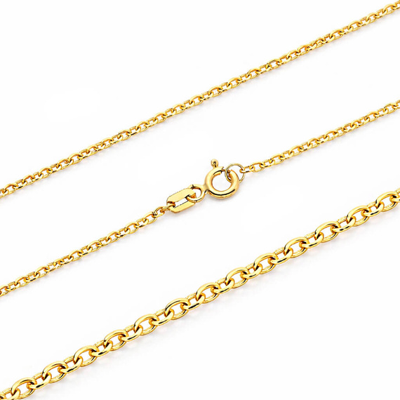 Złota bransoletka 585 splot Rolo diamentowany 1,8 mm długość 17 cm