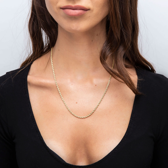 Złoty łańcuszek 585 Korda 3,5 mm długość 50 cm