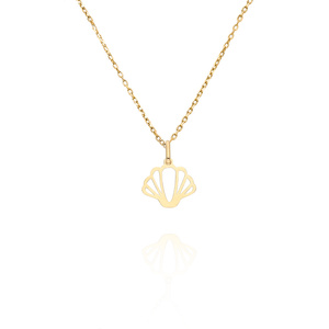 Złota zawieszka 585 ażurowa muszelka