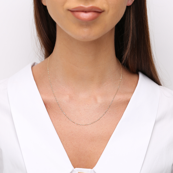 Złoty łańcuszek 585 Singapur 1,5 mm długość 45 cm