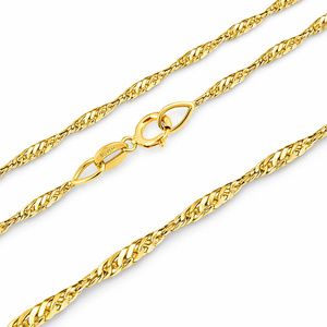 Złoty łańcuszek 585 Singapur 1,7 mm długość 50 cm