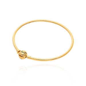 Złota bransoletka 585 na charmsy 2,5 mm modułowa baza sztywna bangle 19 cm