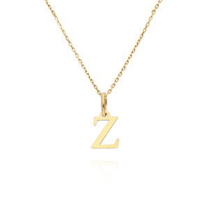 Złota zawieszka wisiorek 585 prosta mała literka Z wysokość 1 cm