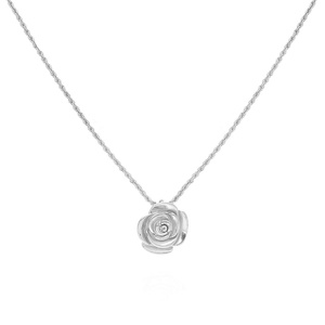 Srebrny naszyjnik róża 925 kwiat łańcuszek korda 42-45 cm