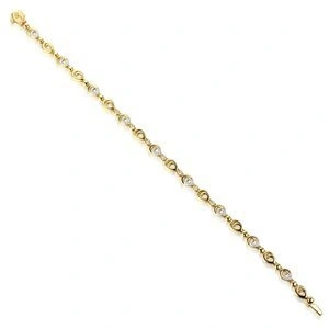 Złota bransoletka 585 z diamentami 0,42 ct