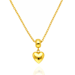 Złoty naszyjnik serce 585 serduszko gładkie ankier 40-43 cm