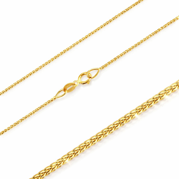 Złoty łańcuszek 585 Lisi Ogon 1 mm długość 55 cm