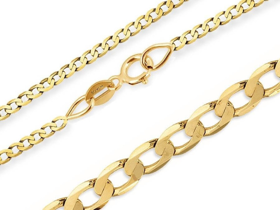 Złota bransoletka 585 pancerka pełna 1,4 mm długość 20 cm