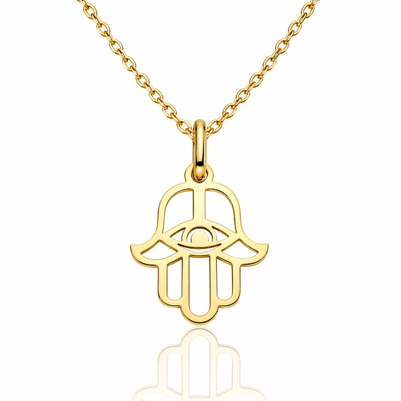 Złota zawieszka 585 ażurowa Ręka Fatimy 1,7 cm