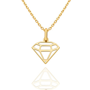 Złota zawieszka z brylantem 585 diament 1,4 cm