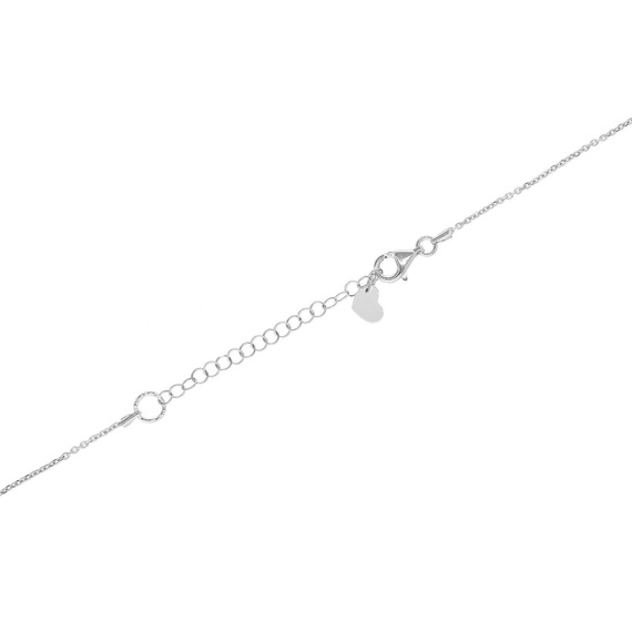 Srebrny naszyjnik połączone koła 925 ankier długość 42-47 cm