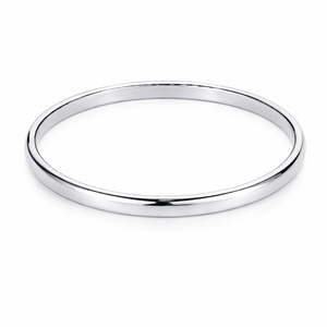 Srebrna bransoletka bangle 925 sztywna gładka elastyczna 2,8 mm 
