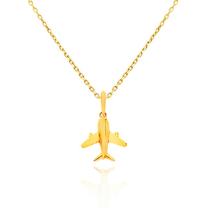 Złota zawieszka samolot 585 gładki samolocik