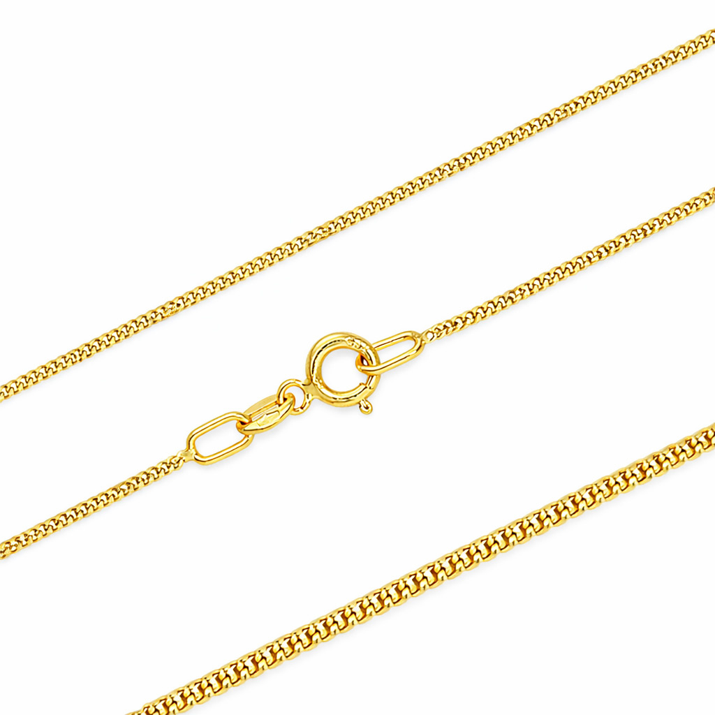Złoty łańcuszek 585 Pancerka 1 mm długość 45 cm