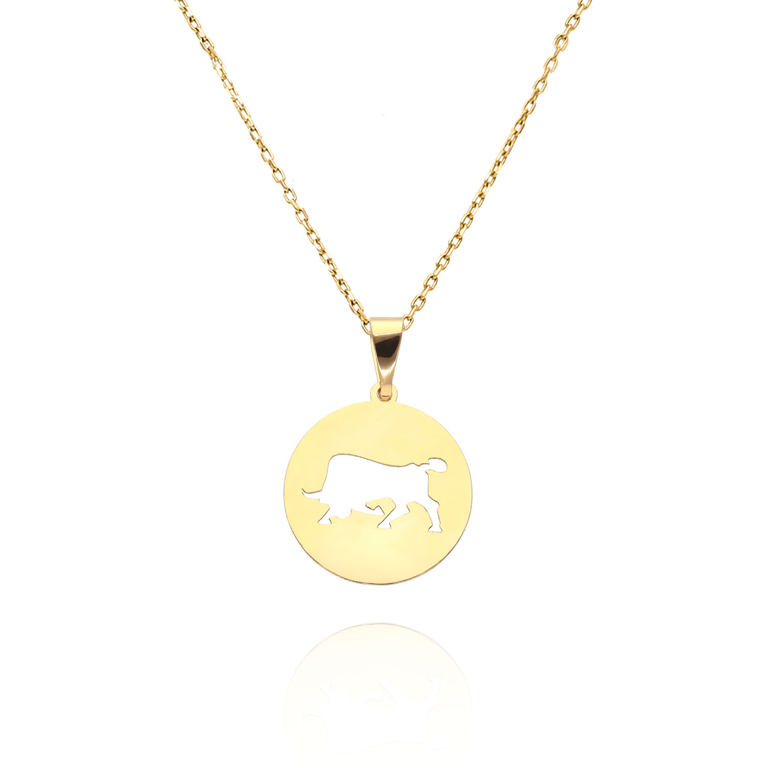 Złota zawieszka wisiorek 585 znak zodiaku BYK wysokość 2,5 cm