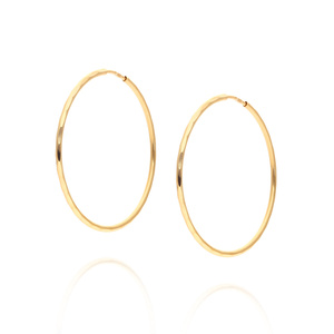 Kolczyki złote koła 585 diamentowane średnica 3,5 cm