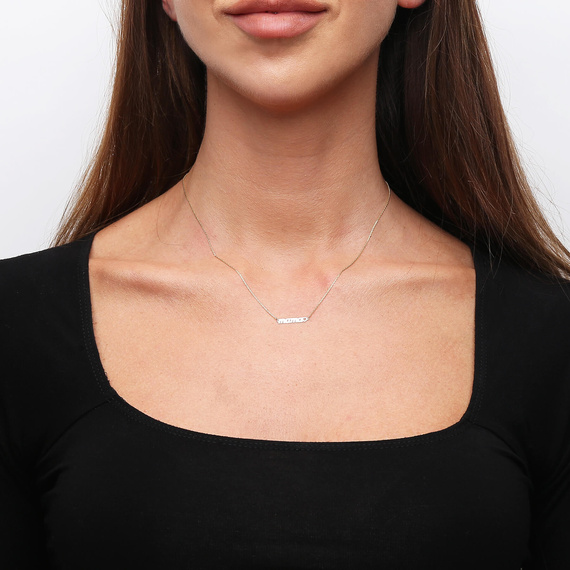 Naszyjnik złoty 585 mama z sercem dla mamy 42-45 cm