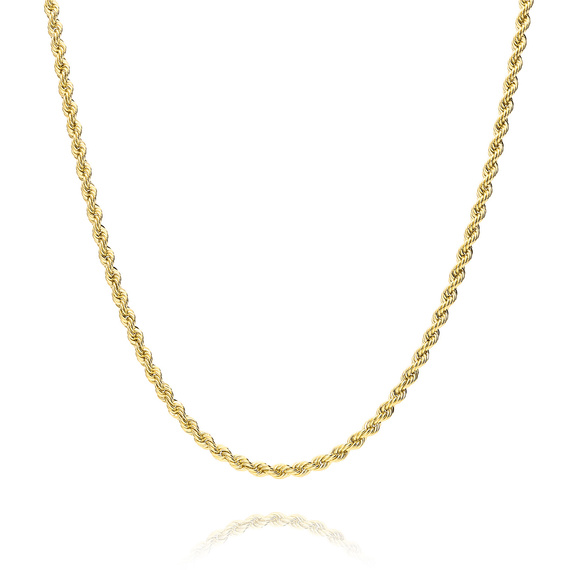 Złoty łańcuszek 585 Korda 3,5 mm długość 45 cm