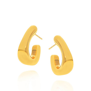 Pozłacane srebrne kolczyk krople 925 na sztyft drops 2,2 cm