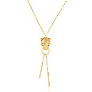 Złoty naszyjnik tygrys 585 głowa tygrysa krawatka