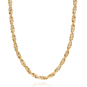 Złoty naszyjnik szeroki 585 okrągłe połączone ogniwa 45-48 cm