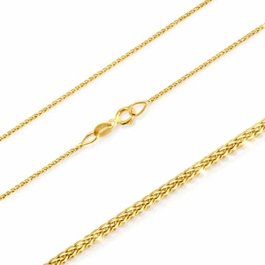 Złota bransoletka 585 Lisi Ogon 1,3 mm długość 19 cm