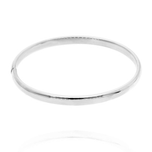 Srebrna bransoletka bangle 925 sztywna gładka elastyczna
