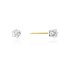Złote kolczyki 585 diamenty 0,20 ct sztyft