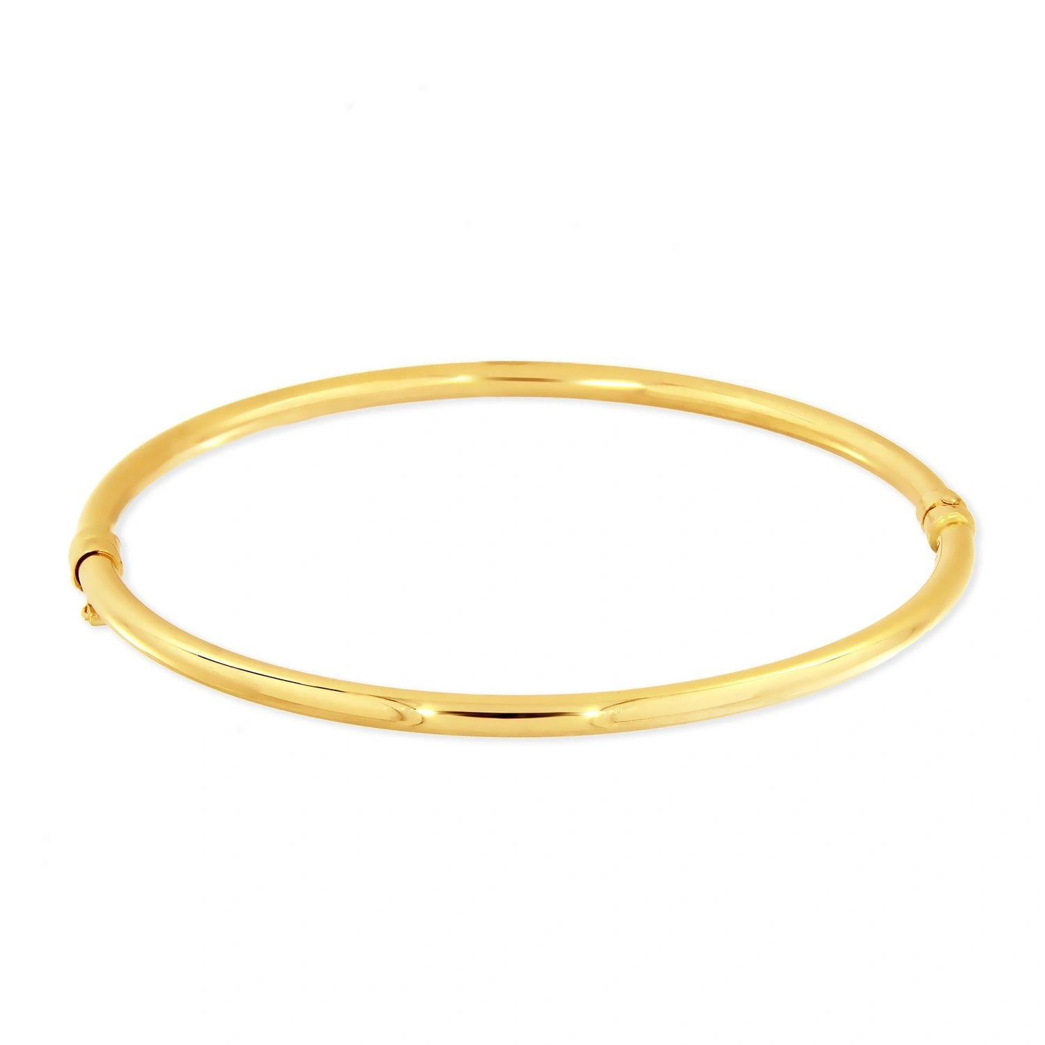 Złota bransoletka sztywna koło gładka 585 bangle żółte złoto na zatrzask