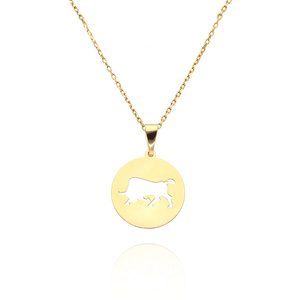 Złota zawieszka wisiorek 585 znak zodiaku BYK wysokość 2,5 cm