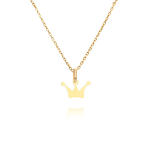 Złota zawieszka 585 gładka korona