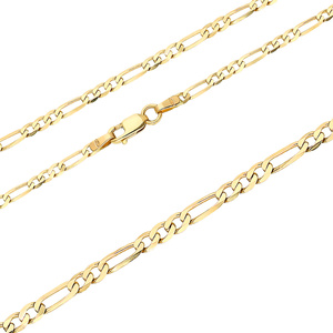 Złoty łańcuszek 585 Figaro 2,5 mm długość 60 cm Komunia Chrzest Bierzmowanie