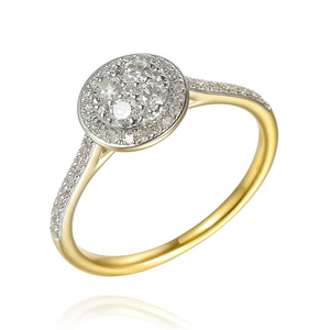 Złoty pierścionek zaręczynowy z diamentami 0,39 ct