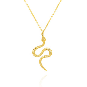 Złoty naszyjnik żmija wąż 585 serpent snake diamentowany łańcuszek ankier 41-46 cm