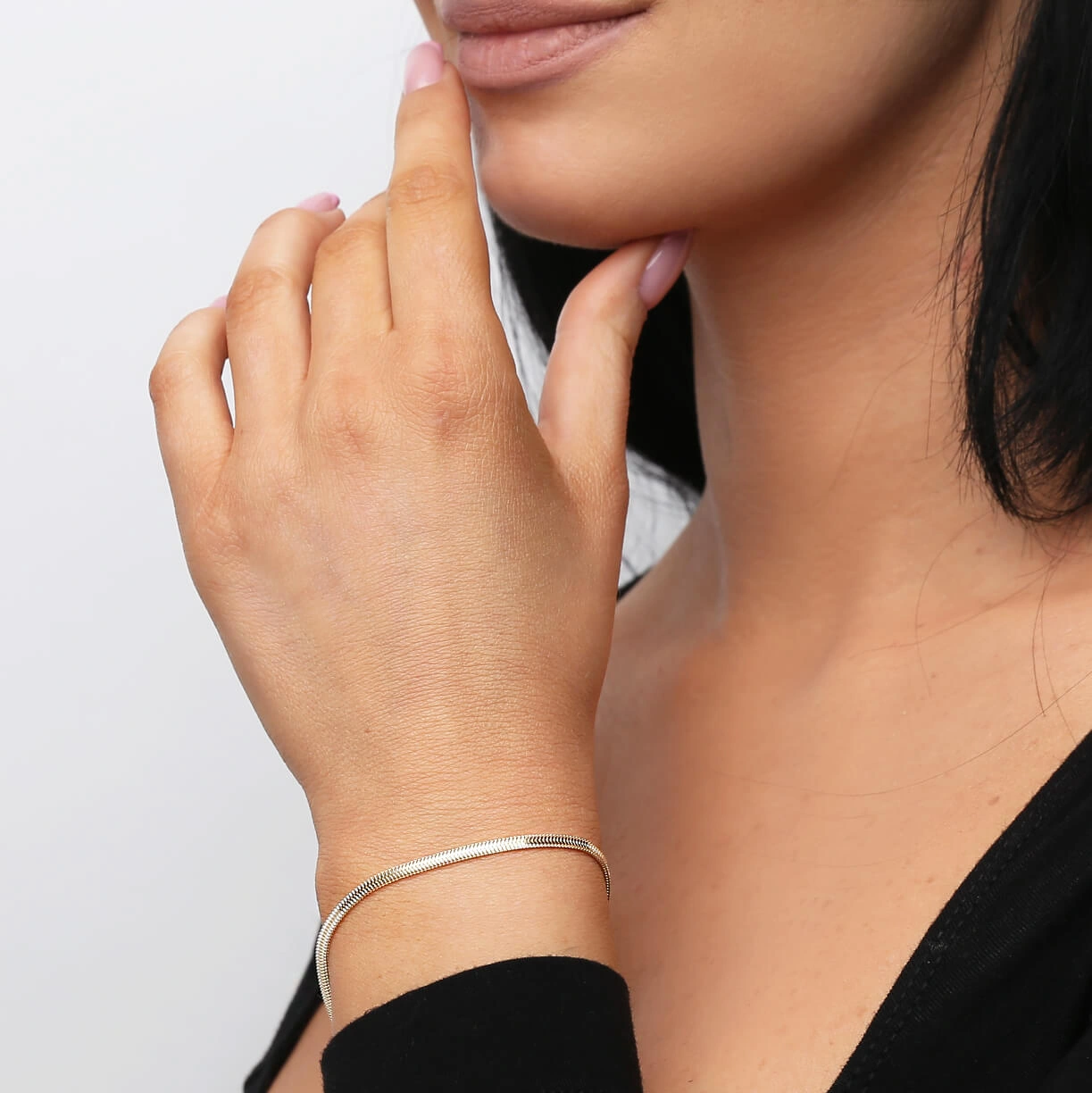 Bransoletka złota 585 żmijka ażurowa 2,4 mm długość 19 cm